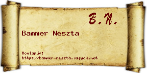 Bammer Neszta névjegykártya